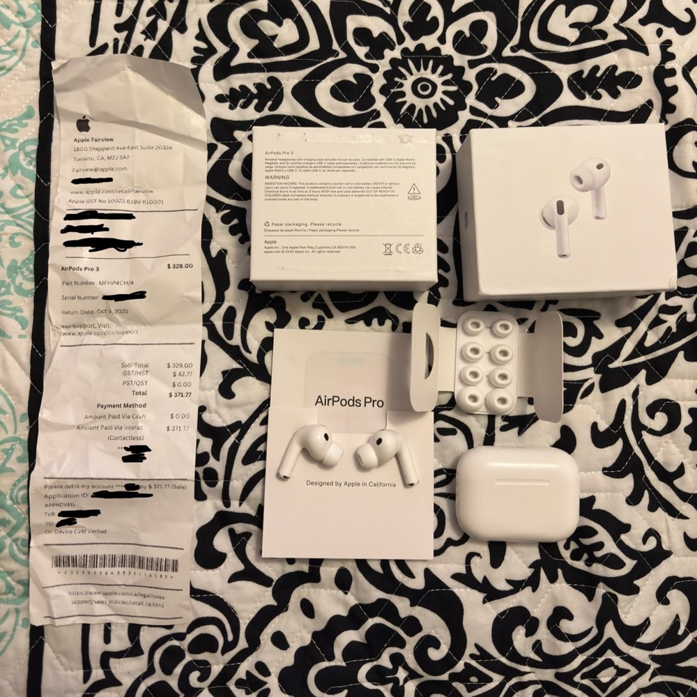 AirPods Pro 3 (USB-C) – Open Box Like New – Active Warranty + Receipt